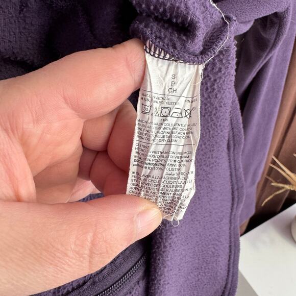 Old Navy Active Size S Purple Fleece Full Zip Jacket Long Sleeve Thumb Holes - Picture 6 of 10